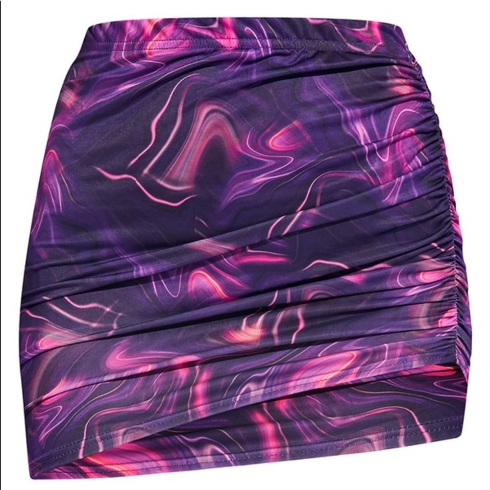 Tie-dye mini skirt